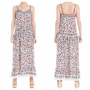 Max Studio Ruffle Tiered Ruffle Heart Maxi Dress